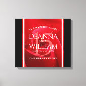 Elegant 15th Roos Wedding Jubileum Celebration Canvas Afdruk (Voorkant)