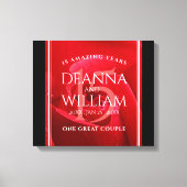 Elegant 15th Roos Wedding Jubileum Celebration Canvas Afdruk (Voorkant)