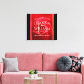 Elegant 15th Roos Wedding Jubileum Celebration Canvas Afdruk (Insitu (Woonkamer))