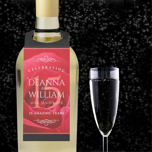 Elegant 15th Roos Wedding Jubileum Celebration Flessenhanger