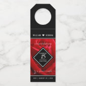 Elegant 15th Roos Wedding Jubileum Celebration Flessenhanger (Achterkant)