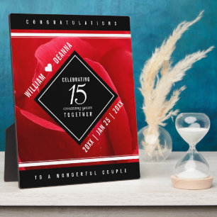 Elegant 15th Roos Wedding Jubileum Celebration Fotoplaat