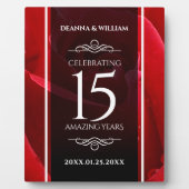 Elegant 15th Roos Wedding Jubileum Celebration Fotoplaat (Voorkant)