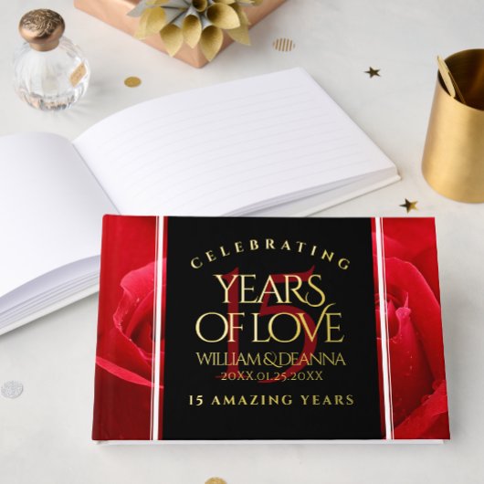 Elegant 15th Roos Wedding Jubileum Celebration Gastenboek