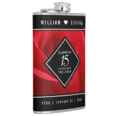 Elegant 15th Roos Wedding Jubileum Celebration Heupfles (Rechts)