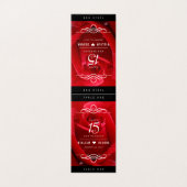 Elegant 15th Roos Wedding Jubileum Celebration Kaart (Buitenkant ongevouwen)