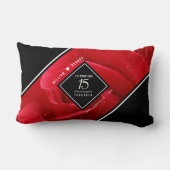 Elegant 15th Roos Wedding Jubileum Celebration Kussen (Achterkant)