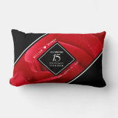 Elegant 15th Roos Wedding Jubileum Celebration Kussen (Voorkant)