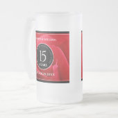 Elegant 15th Roos Wedding Jubileum Celebration Matglas Bierpul (Voorkant links)