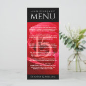 Elegant 15th Roos Wedding Jubileum Celebration Menu (Staand voorkant)