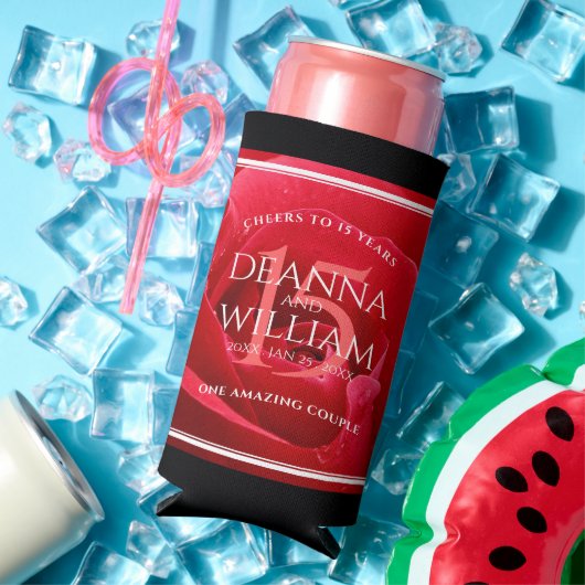 Elegant 15th Roos Wedding Jubileum Celebration Seltzer Blikjeskoeler (Insitu Zomer)