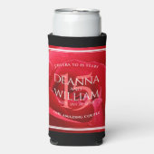 Elegant 15th Roos Wedding Jubileum Celebration Seltzer Blikjeskoeler (Seltzer Voorkant)