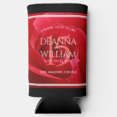 Elegant 15th Roos Wedding Jubileum Celebration Seltzer Blikjeskoeler (Voorkant)