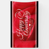 Elegant 15th Roos Wedding Jubileum Celebration Spandoek (Verticaal)