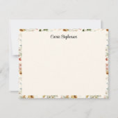 Elegant 1600s Still Life Art Floral Pattern Frame Notitiekaartje (Voorkant)