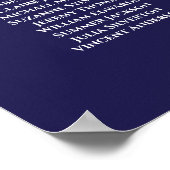 Elegant 16-tabel marineschip (blauwe bruiloft) poster (Hoek)