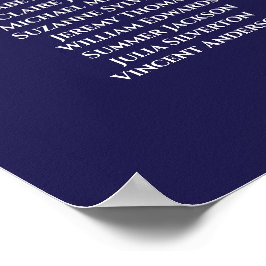 Elegant 16-tabel marineschip (blauwe bruiloft) poster (Hoek)