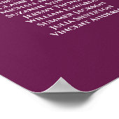 Elegant 16 Tafel-chassis-weddenschapskaart Poster (Hoek)