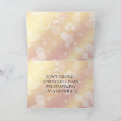 Elegant 16e 23e Topaz Wedding Jubileum Bedankkaart (Binnen)