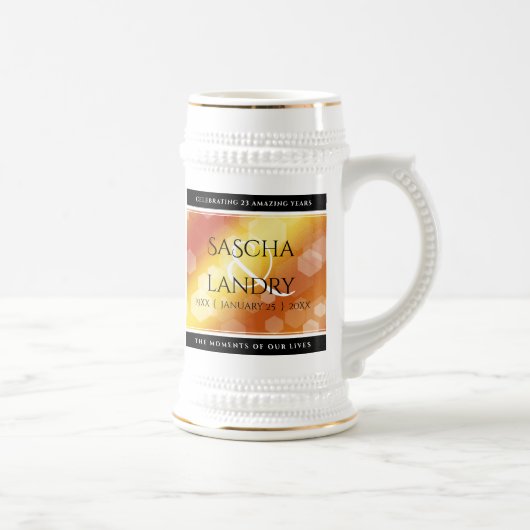 Elegant 16e 23e Topaz Wedding Jubileum Bierpul (Rechts)