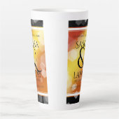 Elegant 16e 23e Topaz Wedding Jubileum Latte Mok (Voorkant)