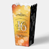 Elegant 16e Golden Topaz Wedding Jubileum Bedankdoosjes (Achterkant)