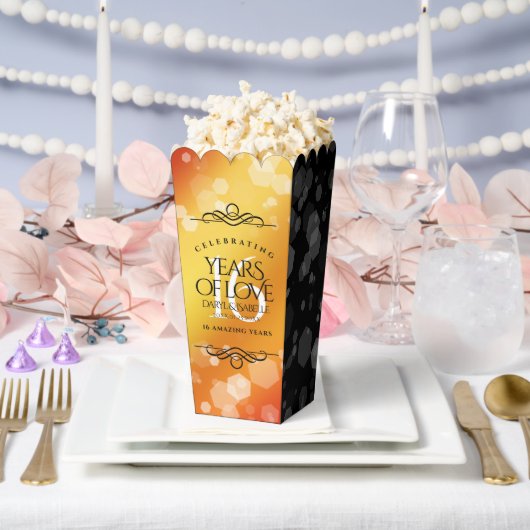 Elegant 16e Golden Topaz Wedding Jubileum Bedankdoosjes (Huwelijk)