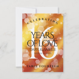 Elegant 16e Golden Topaz Wedding Jubileum Bedankkaart