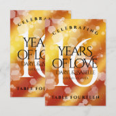 Elegant 16e Golden Topaz Wedding Jubileum Bedankkaart (Voorkant / Achterkant)