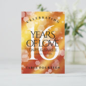 Elegant 16e Golden Topaz Wedding Jubileum Bedankkaart (Staand voorkant)