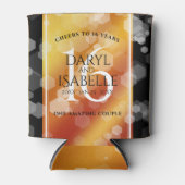 Elegant 16e Golden Topaz Wedding Jubileum Blikjeskoeler (Voorkant)