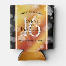 Elegant 16e Golden Topaz Wedding Jubileum Blikjeskoeler