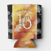 Elegant 16e Golden Topaz Wedding Jubileum Blikjeskoeler (Achterkant)