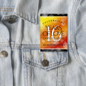 Elegant 16e Golden Topaz Wedding Jubileum Button (Insitu)