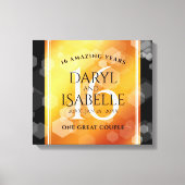 Elegant 16e Golden Topaz Wedding Jubileum Canvas Afdruk (Voorkant)