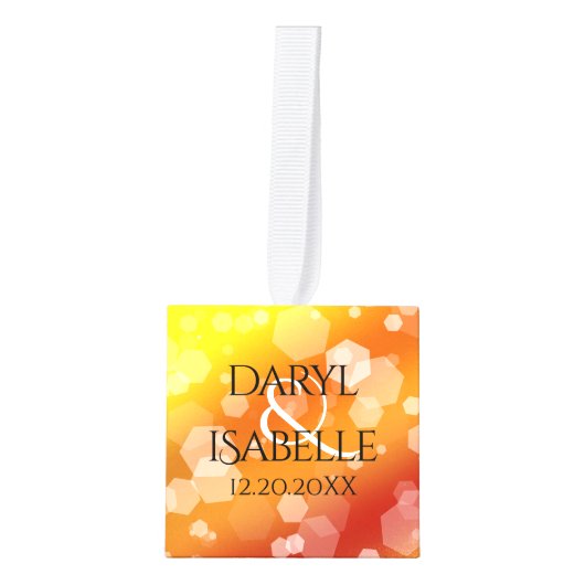 Elegant 16e Golden Topaz Wedding Jubileum Decoratie (Voorkant)