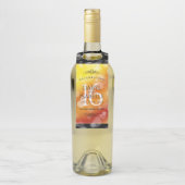 Elegant 16e Golden Topaz Wedding Jubileum Flessenhanger (Op fles)