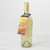 Elegant 16e Golden Topaz Wedding Jubileum Flessenhanger (Schuin)