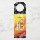 Elegant 16e Golden Topaz Wedding Jubileum Flessenhanger (Achterkant)