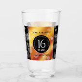 Elegant 16e Golden Topaz Wedding Jubileum Glas (Voorkant)
