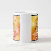 Elegant 16e Golden Topaz Wedding Jubileum Grote Koffiekop (Voorkant)