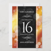 Elegant 16e Golden Topaz Wedding Jubileum Kaart (Voorkant)