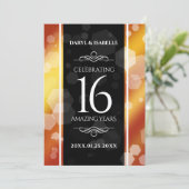 Elegant 16e Golden Topaz Wedding Jubileum Kaart (Staand voorkant)