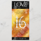 Elegant 16e Golden Topaz Wedding Jubileum Menu (Achterkant)