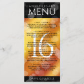 Elegant 16e Golden Topaz Wedding Jubileum Menu (Voorkant)