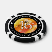 Elegant 16e Golden Topaz Wedding Jubileum Poker Chips (Enkel)