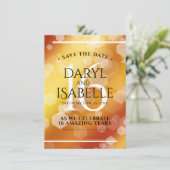 Elegant 16e Golden Topaz Wedding Jubileum Save The Date (Staand voorkant)