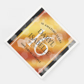 Elegant 16e Golden Topaz Wedding Jubileum Servet (Hoek)