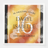 Elegant 16e Golden Topaz Wedding Jubileum Servet (Voorkant)