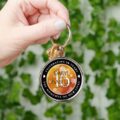 Elegant 16e Golden Topaz Wedding Jubileum Sleutelhanger (Hand)